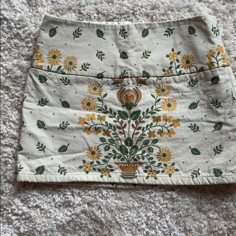 Alice + Olivia flower print mini skirt